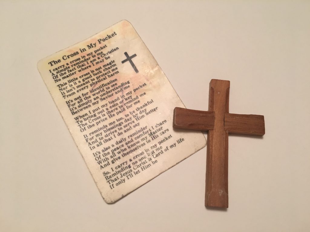 The cross in my pocket be the light